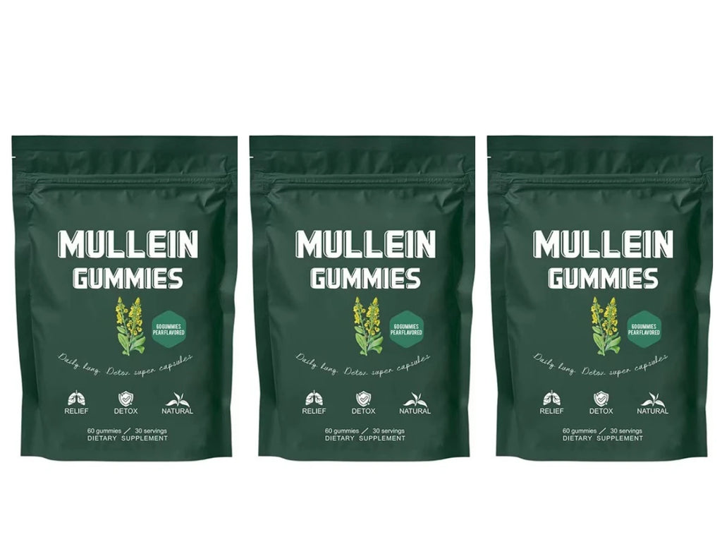 Mullein Leaf Gummies — Daily Lung Support, Respiratory Health & Sinus Relief Supplement 60 Pieces