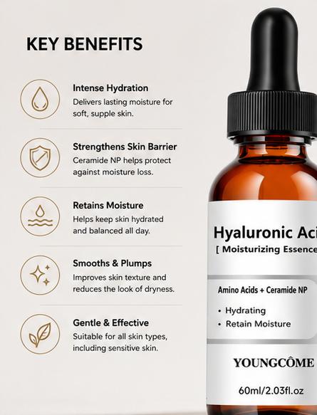 Hyaluronic Acid Serum — Deep Hydration & Skin Repair for All Skin Types