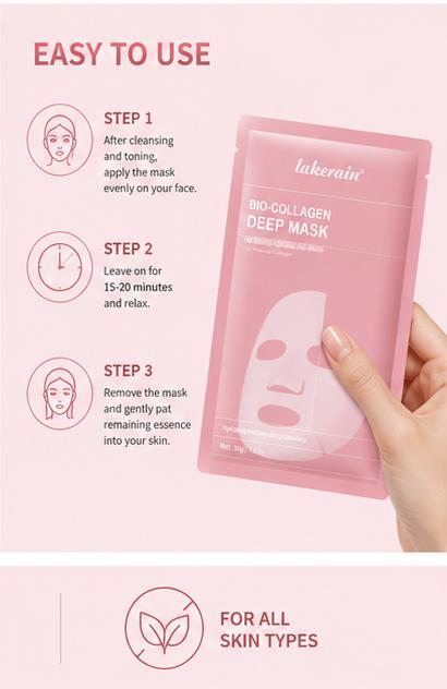 Bio-Collagen Real Deep Hydrogel Mask — Overnight Skin Firming, Elasticity & Pore Minimizing Formula