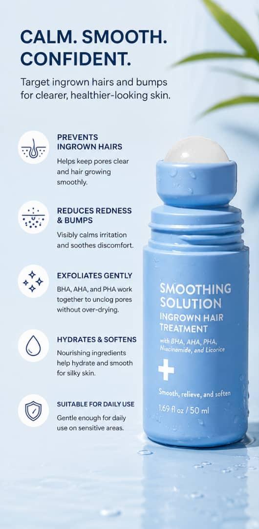 Post-Shave Ingrown Hair Solution — Redness, Stinging & Dark Spot Repair